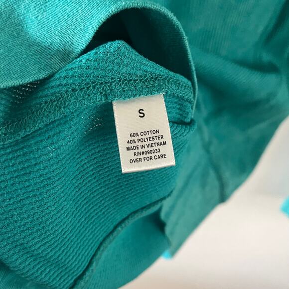 Vintage Kirra Y2K Thermal Babydoll Top Womens Small Green V-Neck Long Sleeve - Picture 4 of 7